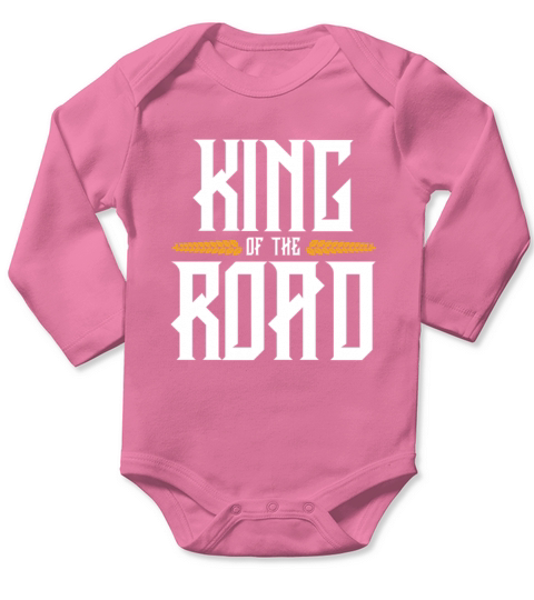 trucker king saying Long Sleeve Baby One-Piece