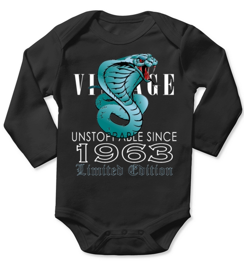Vintage 1963 Cobra 60 Years Limited Edition Long Sleeve Baby One-Piece
