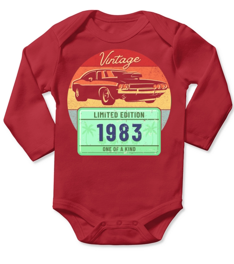 Vintage 1983 Long Sleeve Baby One-Piece