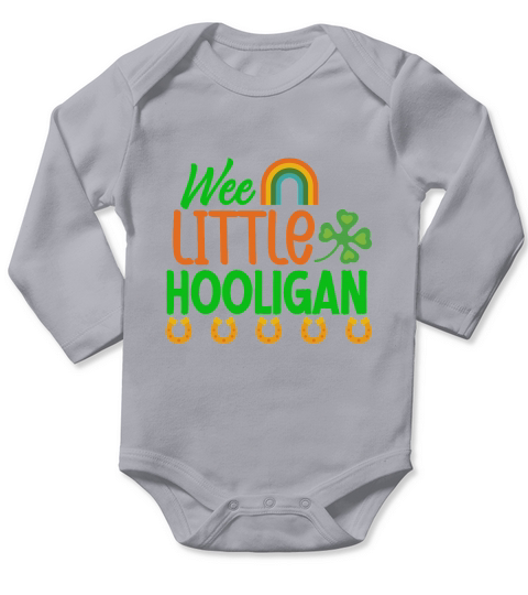 Wee Little Hooligan St Patricks Day Long Sleeve Baby One-Piece