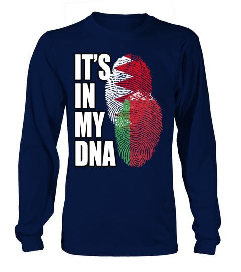 Belarusian And Bahraini Mix Heritage DNA Flag Long sleeved Unisex
