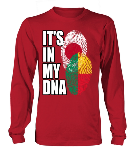 Beninese And Japanese Mix Heritage DNA Flag Long sleeved Unisex