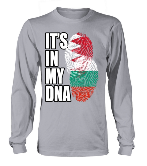 Bulgarian And Bahraini Mix Heritage DNA Flag Long sleeved Unisex