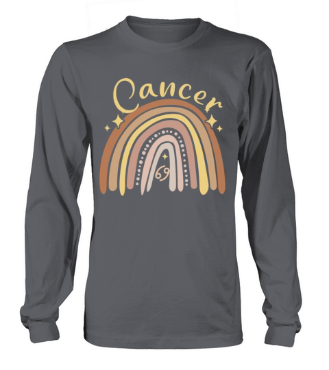 Cancer Zodiac Bohemian Boho Rainbow 70s Vintage Ae Long sleeved Unisex