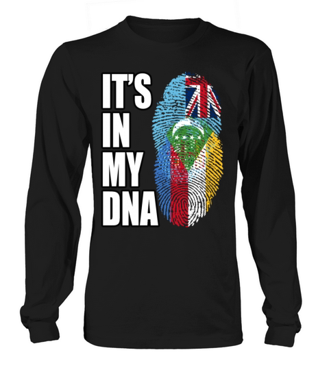 Fijian And Comoran Mix Heritage DNA Flag Long sleeved Unisex