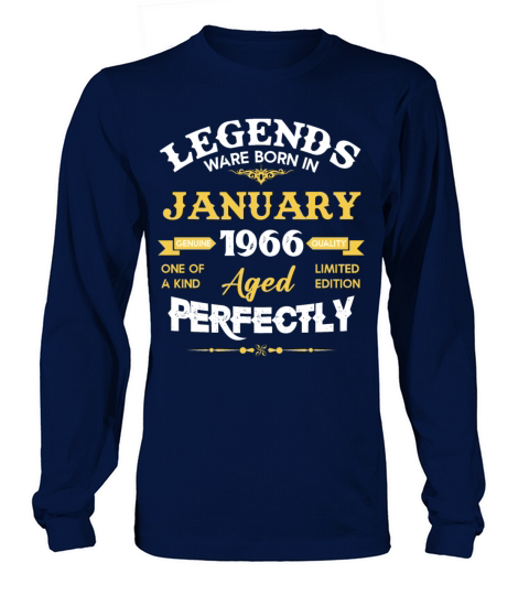January 1966 Vintage Birthday Present Long sleeved Unisex
