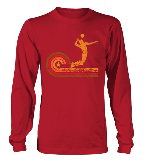Retro Style Volleyball Player Vintage Long sleeved Unisex