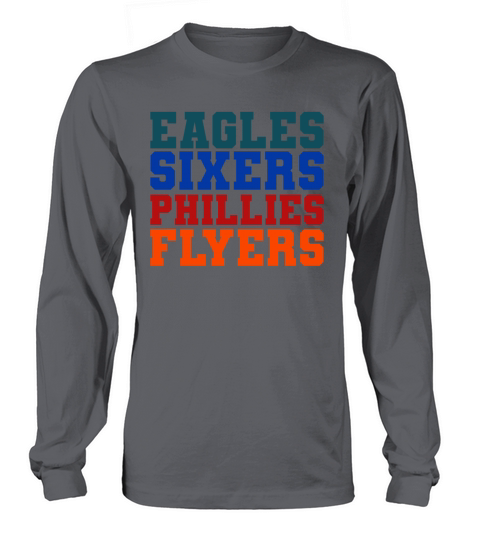 Retro Vintage Eagles Sixers Phillies Flyers Long sleeved Unisex