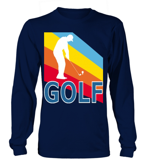 Retro Vintage Style Golf Player Sports Game Long sleeved Unisex