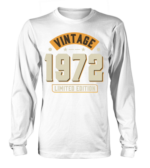 Vintage 1972 50th Birthday Fiftieth Gift Long sleeved Unisex