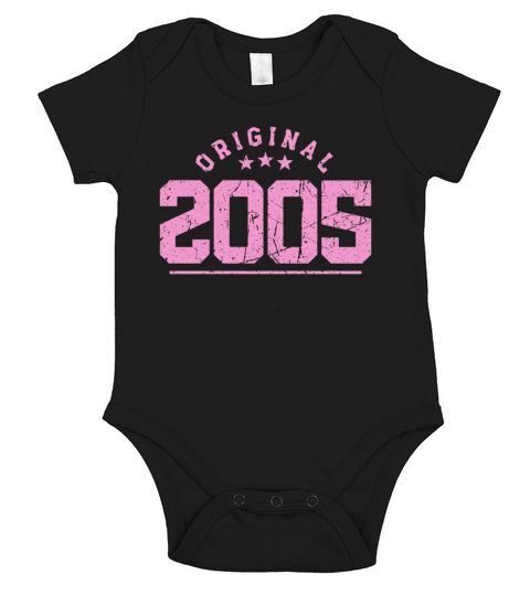 18 Years Vintage 2005 Retro 18th Birthday Short Sleeve Baby One-Piece