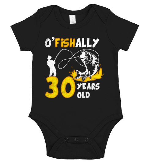 30th Birthday Fishing 1973 Vintage Fisherman Angle Short Sleeve Baby One-Piece