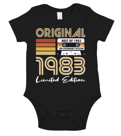 40th birthday vintage 1983 original 1983 Short Sleeve Baby One-Piece