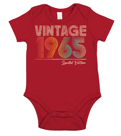 58 Years Old Vintage 1965 58th Birthday Gifts Short Sleeve Baby One-Piece