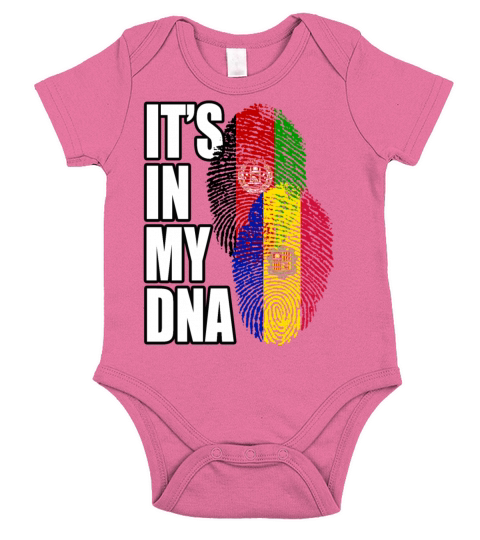 Andorran And Afghanistan Mix Heritage DNA Flag Short Sleeve Baby One-Piece