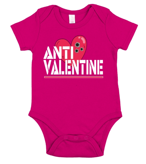 Anti Valentines Day Single Short Sleeve Baby One-Piece