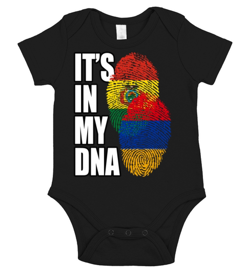 Armenian And Bolivian Mix Heritage DNA Flag Short Sleeve Baby One-Piece