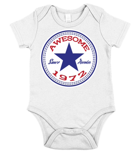 Awesome since November 1972 Short Sleeve Baby One-Piece