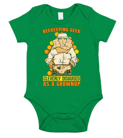 Beekeeping Geek Cleverly Bee Whisperer Beekeeper Short Sleeve Baby One-Piece
