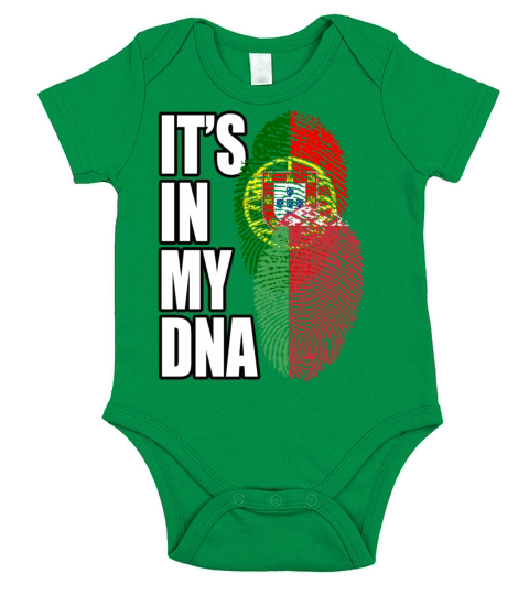 Belarusian And Portuguese Mix Heritage DNA Flag Short Sleeve Baby One-Piece