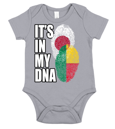 Beninese And Japanese Mix Heritage DNA Flag Short Sleeve Baby One-Piece