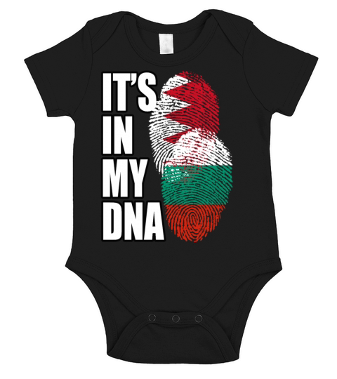 Bulgarian And Bahraini Mix Heritage DNA Flag Short Sleeve Baby One-Piece
