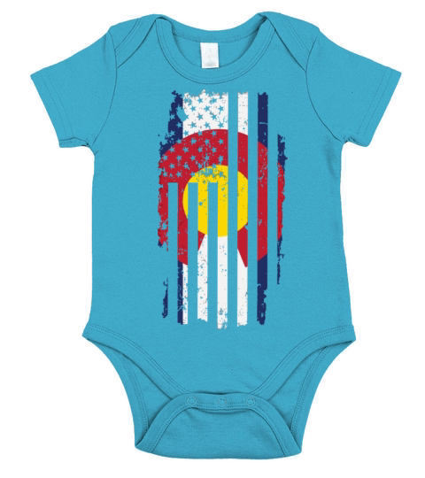 Colorado Vintage State Flag Short Sleeve Baby One-Piece