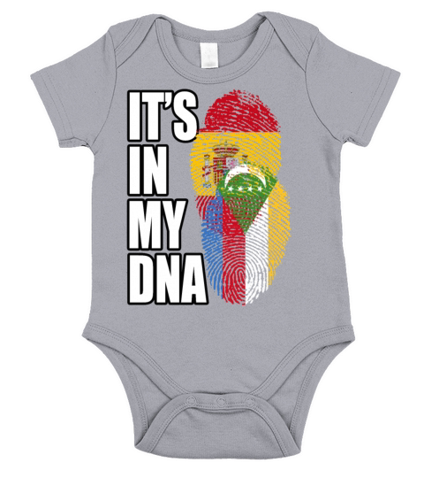 Comoran And Spaniard Mix Heritage DNA Flag Short Sleeve Baby One-Piece