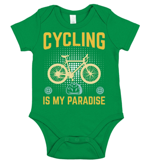 Cycling Is My Paradise Short Sleeve Baby One-Piece