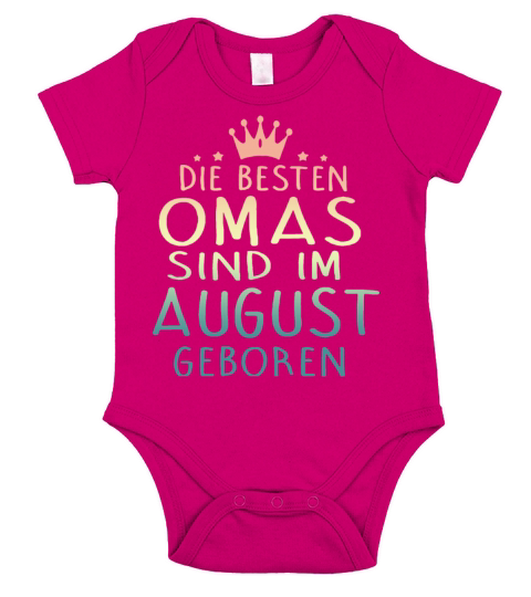 die besten omas sind im august geboren paris Short Sleeve Baby One-Piece