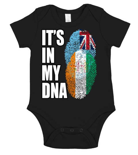 Fijian And Ivorian Mix Heritage DNA Flag Short Sleeve Baby One-Piece