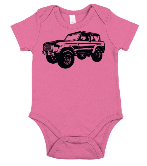 ford bronco drawing vintage symbol Short Sleeve Baby One-Piece