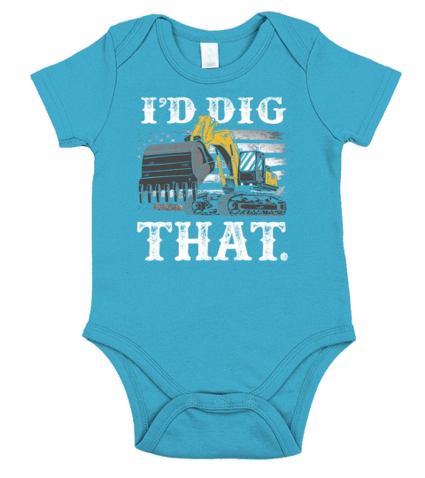 Funny Excavator Heavy Machines Operator Short Sleeve Baby One-Piece