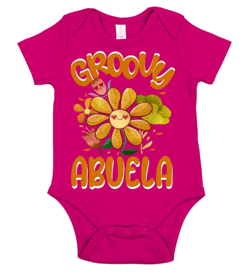Groovy Abuela Family Matching Vintage Family Short Sleeve Baby One-Piece