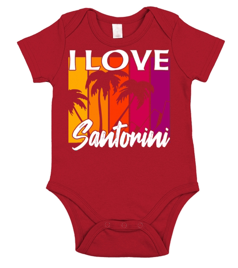 I love Santorini Short Sleeve Baby One-Piece