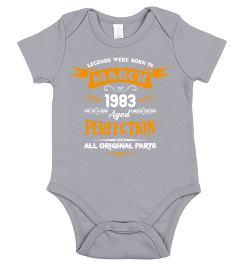 Legends Were Born In March 1983 Short Sleeve Baby One-Piece