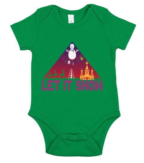 Let It Snow Christmas shirt Short Sleeve Baby One-Piece