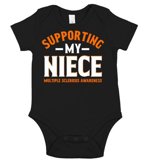 Multiple Sclerosis Awareness Supporting My Niece Short Sleeve Baby One-Piece