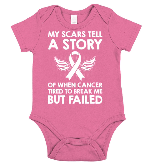 My Scars Tell a Story Lung Cancer Awareness Short Sleeve Baby One-Piece