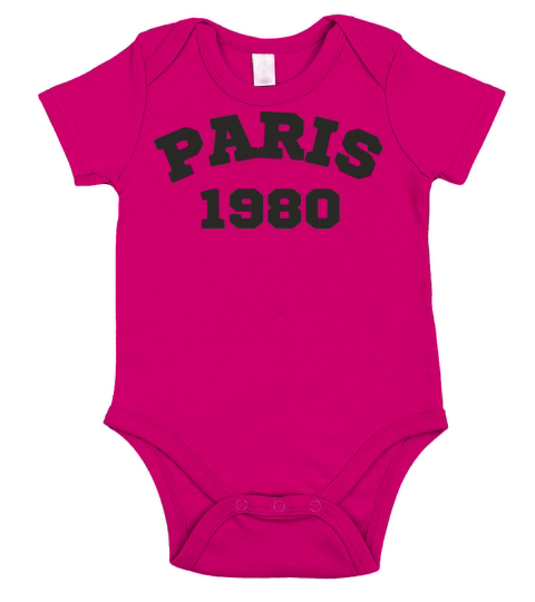 Paris 1980 Short Sleeve Baby One-Piece