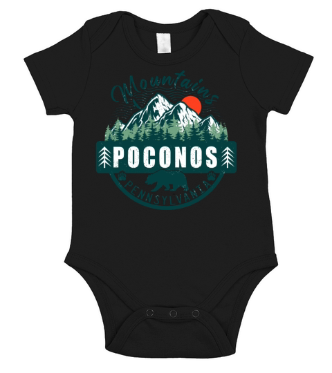 Poconos Pennsylvania Short Sleeve Baby One-Piece