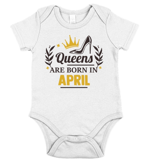 Queens are born in april Short Sleeve Baby One-Piece