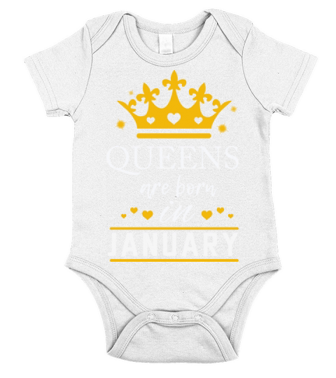 queens are born in january Short Sleeve Baby One-Piece