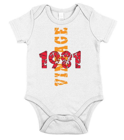 Retro Birthday Year Vintage 1981 Short Sleeve Baby One-Piece