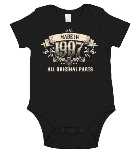 Retro Vintage Birthday Made 1997 Original Parts Short Sleeve Baby One-Piece