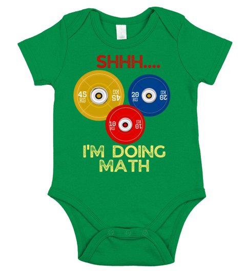 shh im doing math Funny Weight Lifting Workout Tra Short Sleeve Baby One-Piece