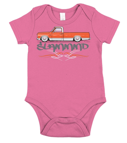 slammmd Orange Short Sleeve Baby One-Piece