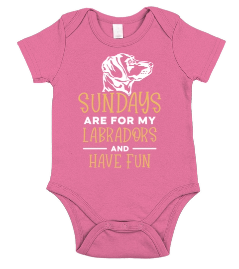 sundays are for my Labradors and have fun Short Sleeve Baby One-Piece