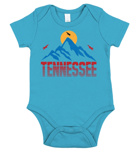 Tennessee Hiking Camping Trip Vintage Mountain Short Sleeve Baby One-Piece