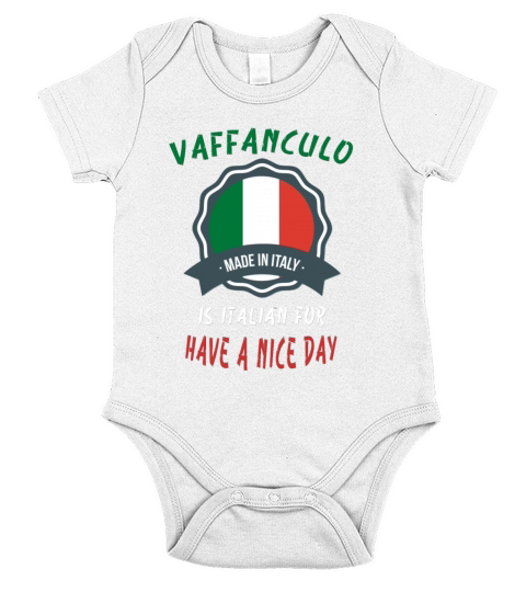 vaffanculo is italian for have a nice day Short Sleeve Baby One-Piece
